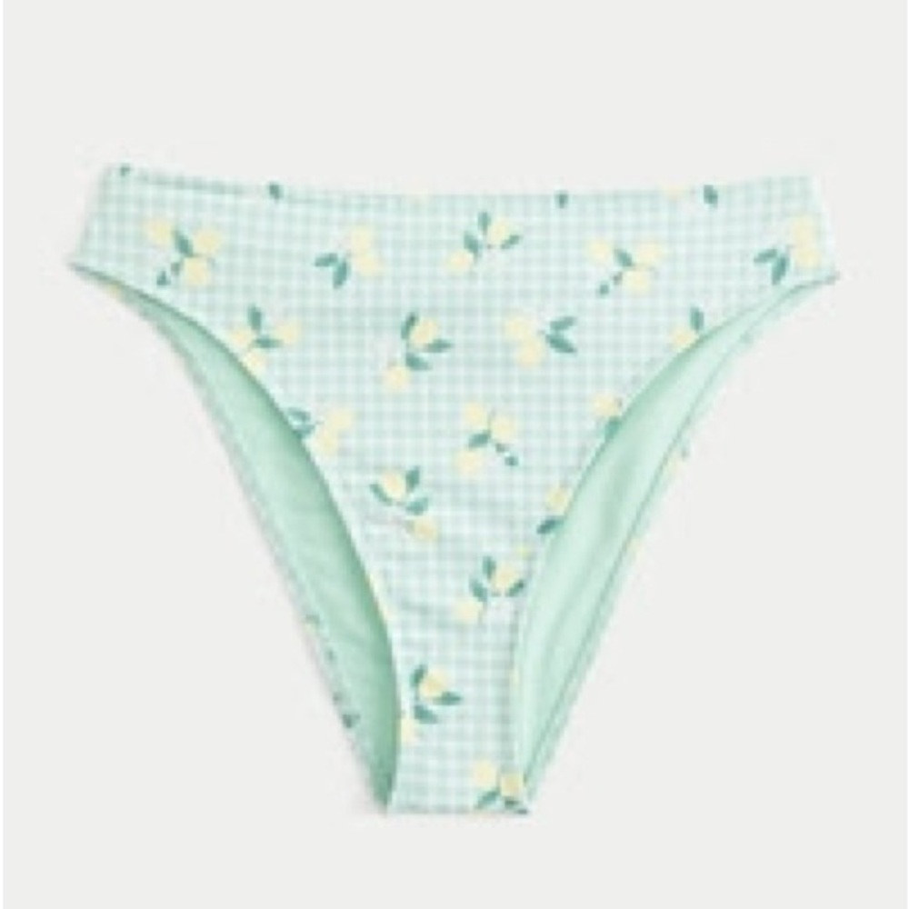 Hollister curvy high leg high waisted ribbed cheeky bikini bottom